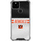 NFL Cincinnati Bengals White Striped Google Pixel 5 Clear Case